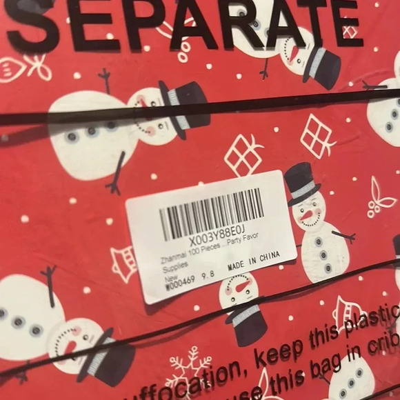 100 Pcs Christmas Goody Candy Boxes Paper Cardboard Treat Box with Handles - Picture 3 of 3